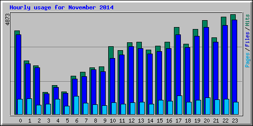 Hourly usage for November 2014