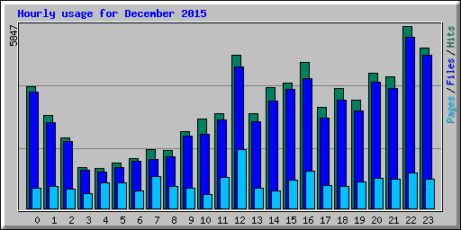 Hourly usage for December 2015