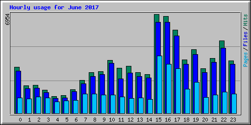 Hourly usage for June 2017