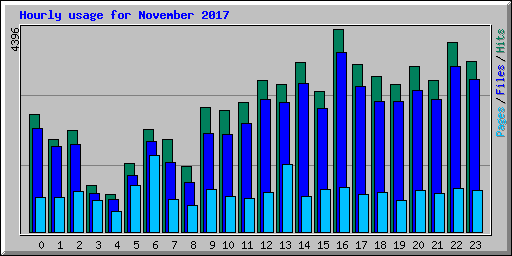 Hourly usage for November 2017