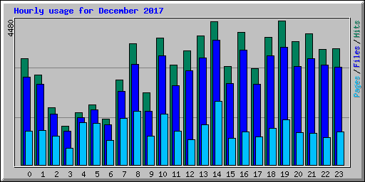 Hourly usage for December 2017