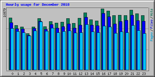 Hourly usage for December 2018