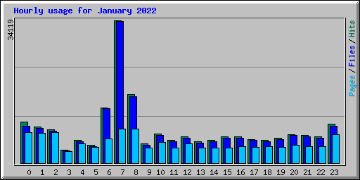Hourly usage for January 2022