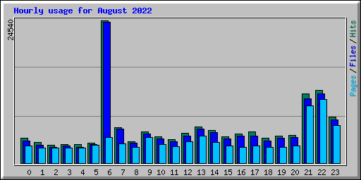 Hourly usage for August 2022