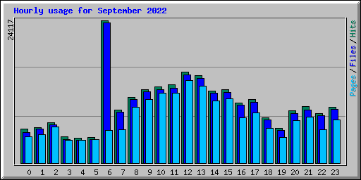 Hourly usage for September 2022