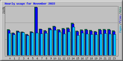 Hourly usage for November 2022