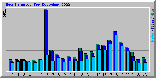 Hourly usage for December 2022