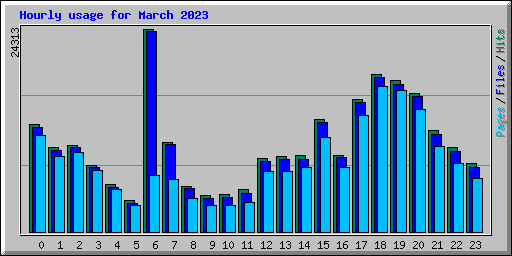 Hourly usage for March 2023