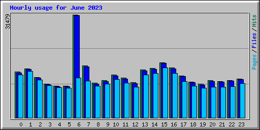 Hourly usage for June 2023
